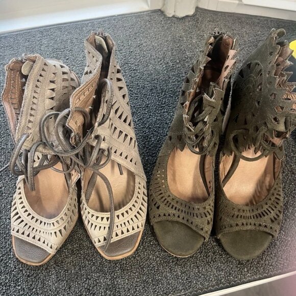 Jeffrey Campbell Open Toe Boots Size 8 - 2 Pairs - Picture 1 of 4